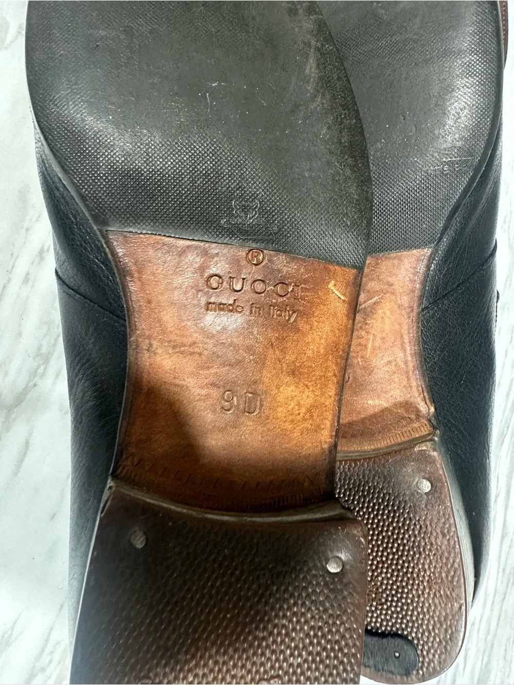 GUCCI Black Leather Men’s Bit Loafers